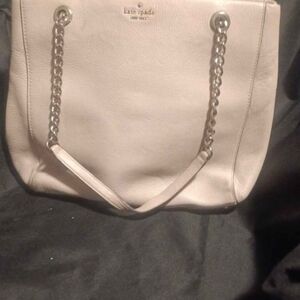 Kate Spade Beige Tote with Chain Straps